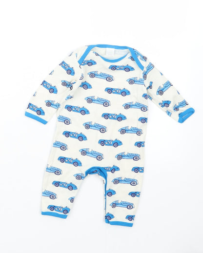 Mini Club Boys Blue Geometric  Babydoll One Piece Size 0-3 Months