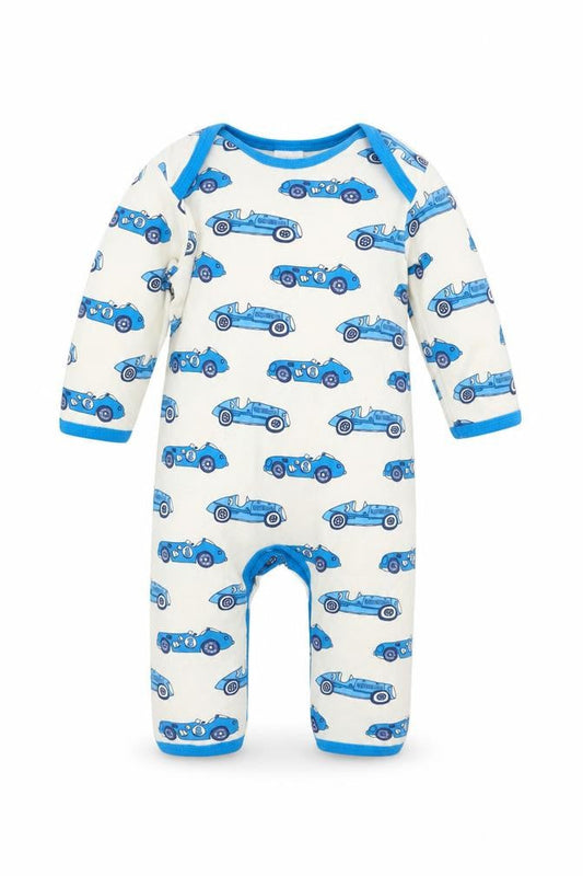 Mini Club Boys Blue Geometric  Babydoll One Piece Size 0-3 Months