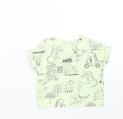 NEXT Boys Green Geometric  Basic T-Shirt Size 0-3 Months