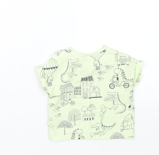NEXT Boys Green Geometric  Basic T-Shirt Size 0-3 Months
