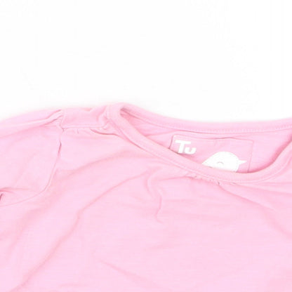 TU Girls Pink   Basic T-Shirt Size 0-3 Months