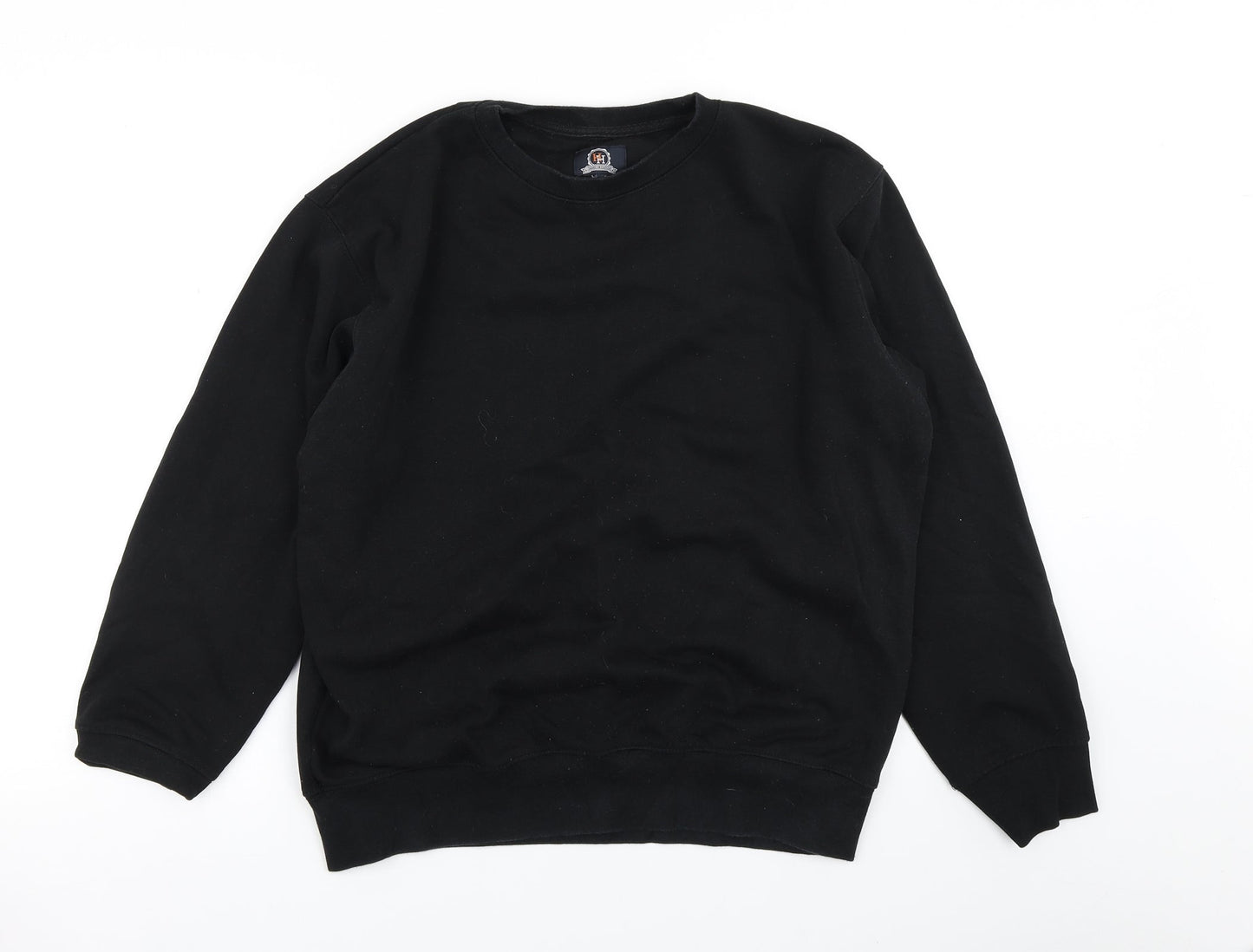 Mens UK Size S Hutson Harbour Black Pullover Sweatshirt