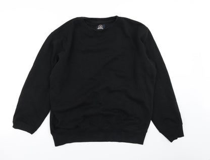 Mens UK Size S Hutson Harbour Black Pullover Sweatshirt