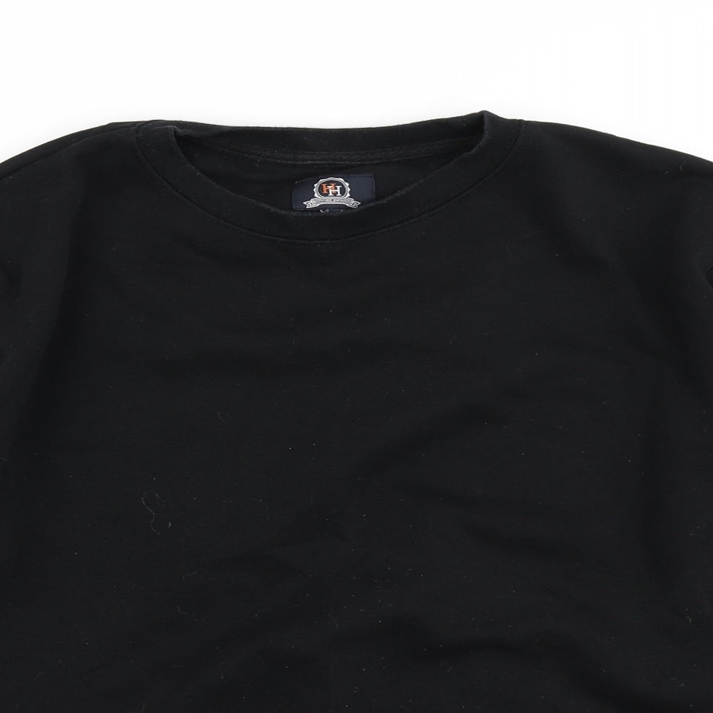 Mens UK Size S Hutson Harbour Black Pullover Sweatshirt