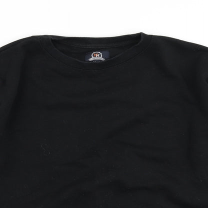 Mens UK Size S Hutson Harbour Black Pullover Sweatshirt