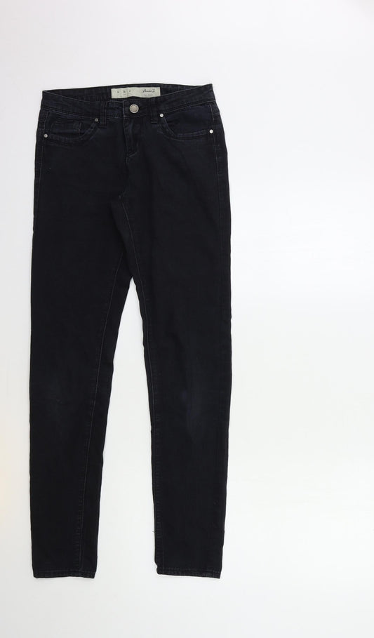 Denim & Co. Womens Black  Denim Skinny Jeans Size 6 L31 in