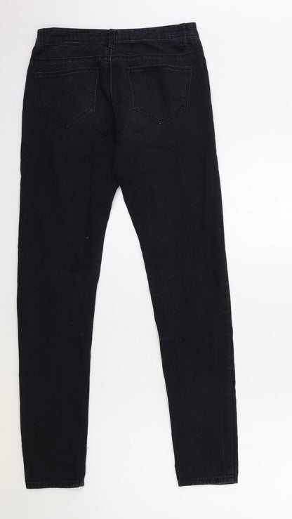 Denim & Co. Womens Black  Denim Skinny Jeans Size 6 L31 in