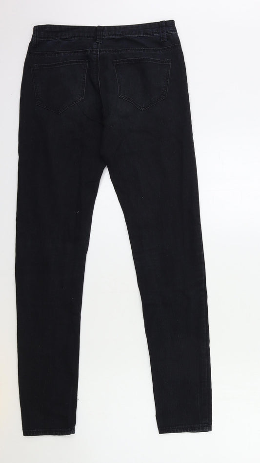 Denim & Co. Womens Black  Denim Skinny Jeans Size 6 L31 in