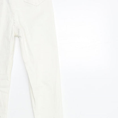New Look Womens White  Denim Skinny Jeans Size 8 L28 in