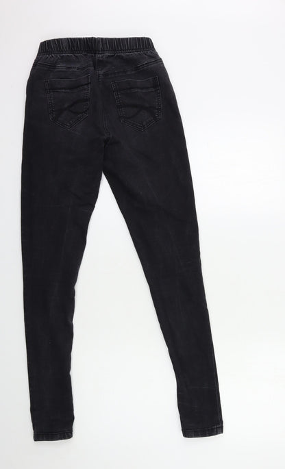 TU Womens Black  Denim Jegging Jeans Size 8 L30 in