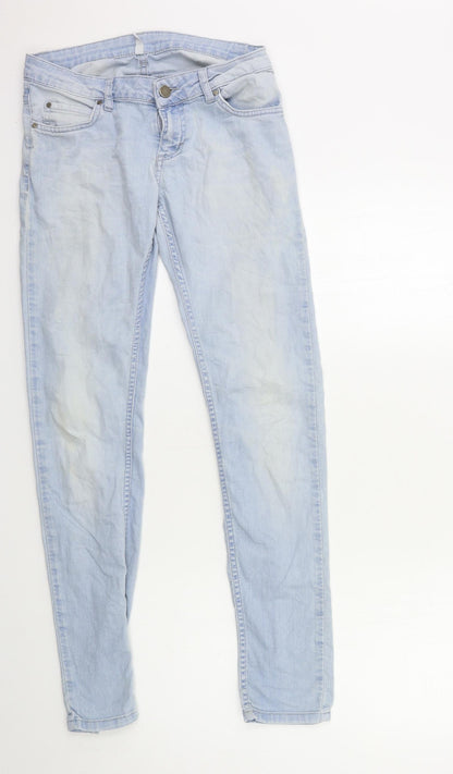 Womens UK Size 27 in Preworn Regular Fit Skinny Blue Jeans