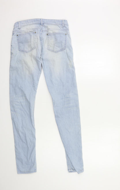 Womens UK Size 27 in Preworn Regular Fit Skinny Blue Jeans