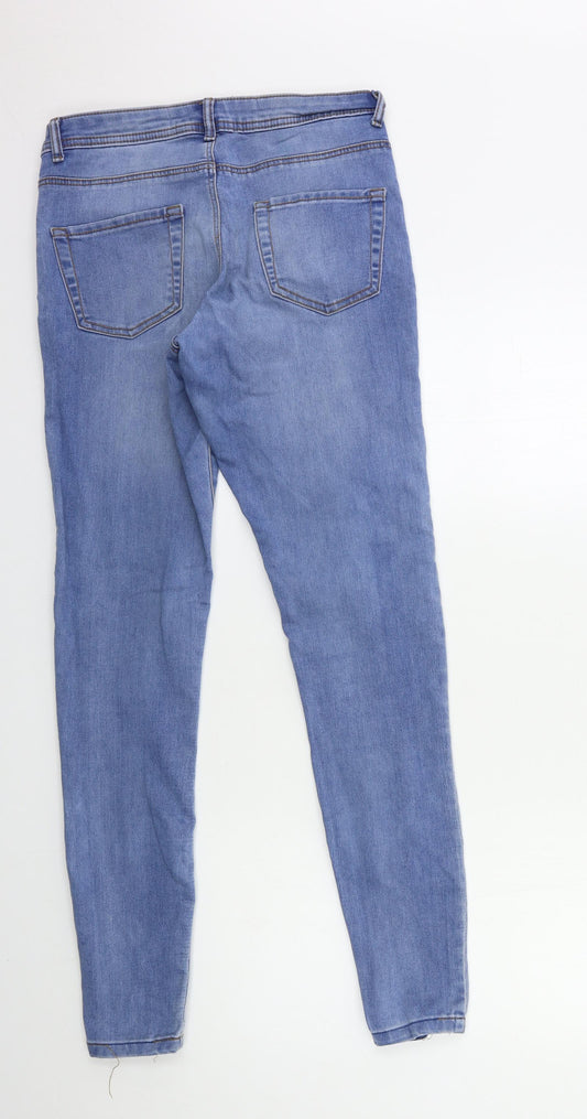 Denim & Co. Womens Blue  Denim Skinny Jeans Size 10 L31 in