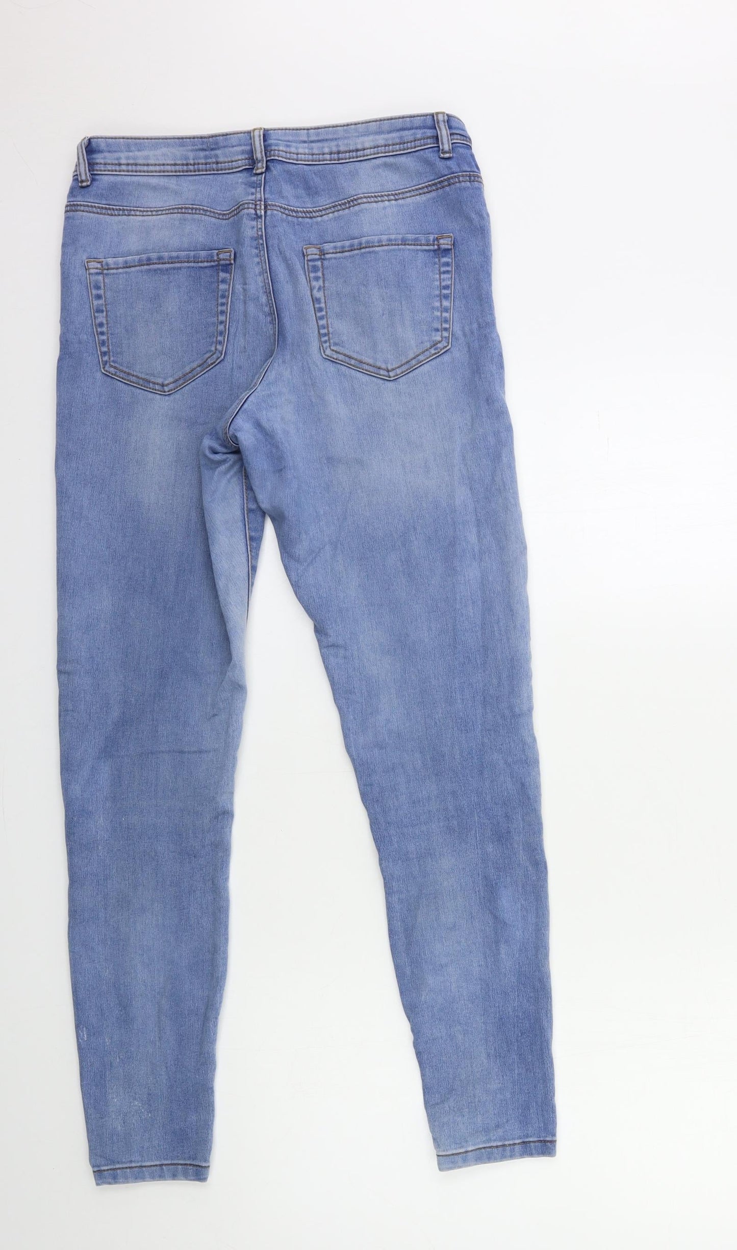 Denim & Co. Womens Blue  Denim Skinny Jeans Size 10 L29 in