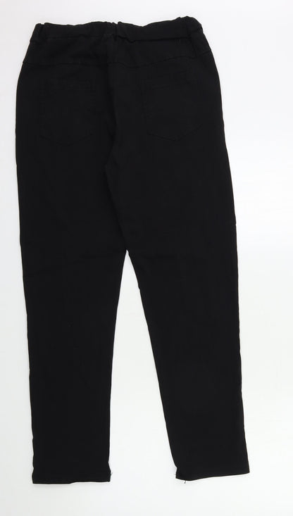 Womens UK Size 30 in Preworn Regular Fit  Black Trousers