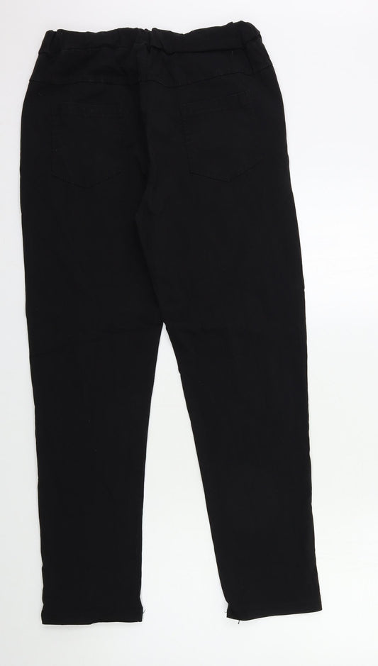 Womens UK Size 30 in Preworn Regular Fit  Black Trousers
