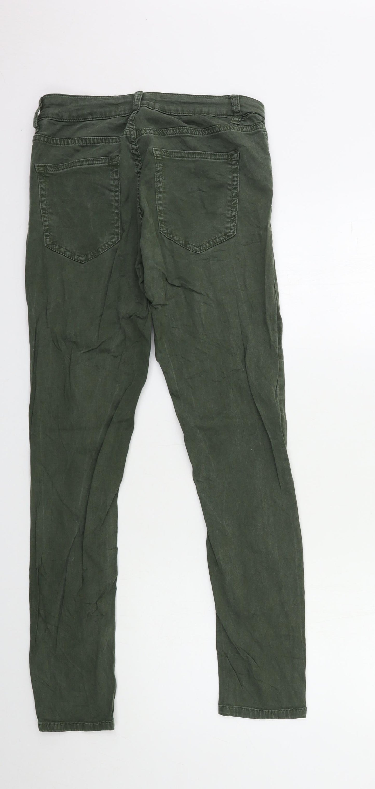 First Choice Womens Green  Denim Skinny Jeans Size 10 L28 in