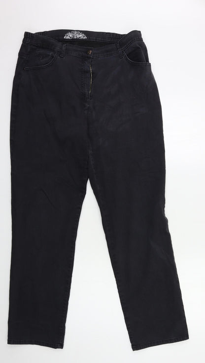 Raphaël Womens Black  Denim Straight Jeans Size 38 in L31 in