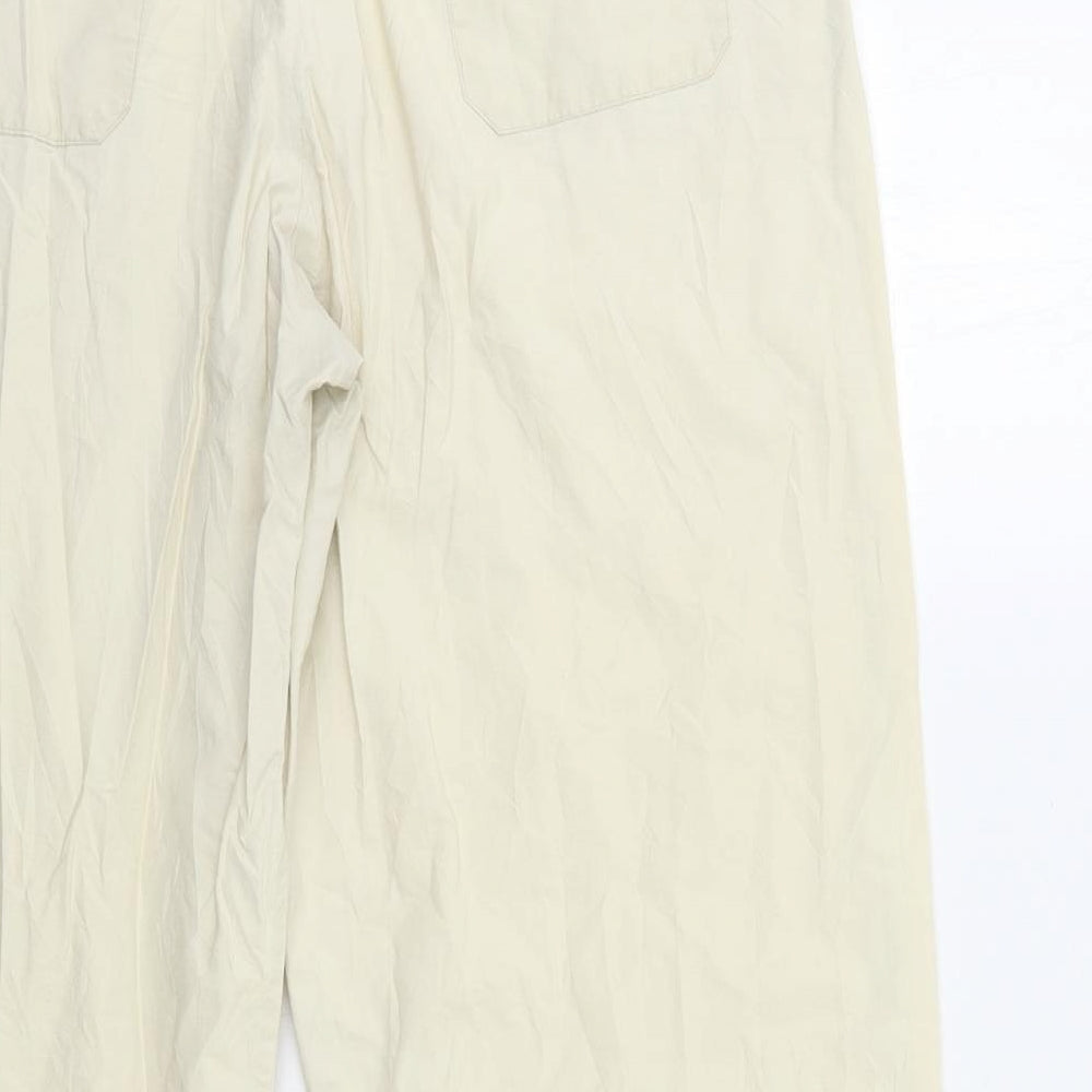 Womens UK Size 32 in Preworn Regular Fit Cropped Beige Trousers