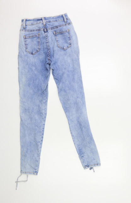 Womens UK Size 10 Miss Rj Regular Fit Skinny Blue Jeans