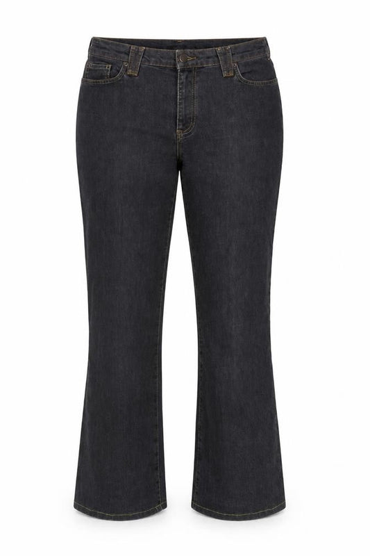 Womens UK Size 33 in Cecil Regular Fit Bootcut Black Jeans