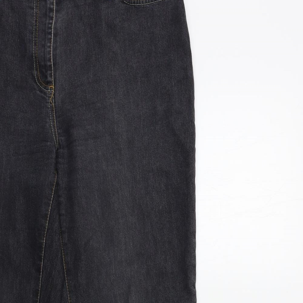 Womens UK Size 33 in Cecil Regular Fit Bootcut Black Jeans