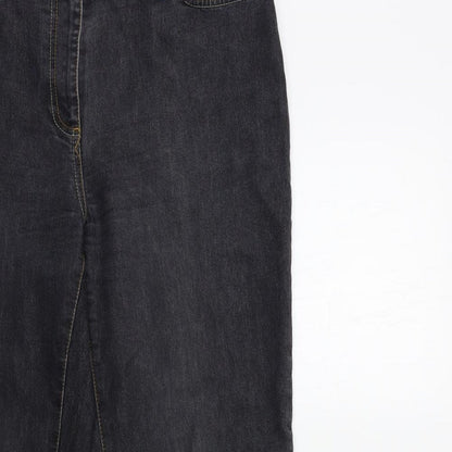 Womens UK Size 33 in Cecil Regular Fit Bootcut Black Jeans