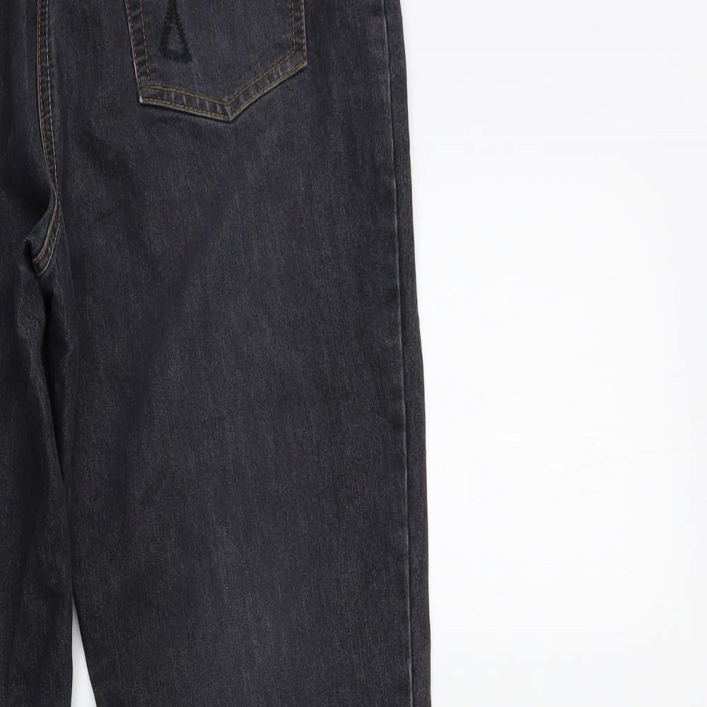 Womens UK Size 33 in Cecil Regular Fit Bootcut Black Jeans