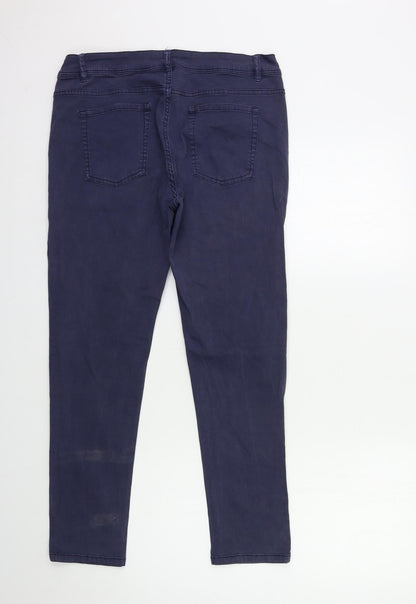 Preworn Womens Blue  Denim Skinny Jeans Size 12 L27 in