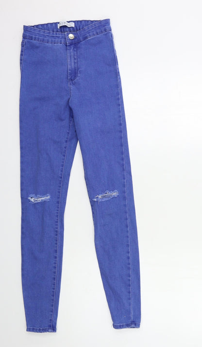 Denim & Co. Womens Blue  Denim Skinny Jeans Size 6 L28 in