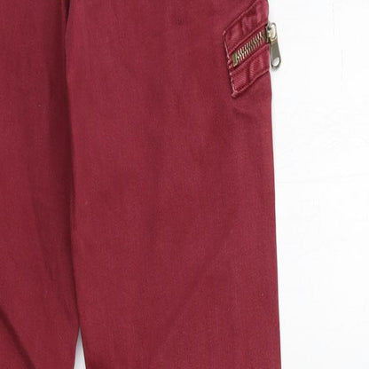 Topshop Womens Red  Denim Skinny Jeans Size 6 L29 in