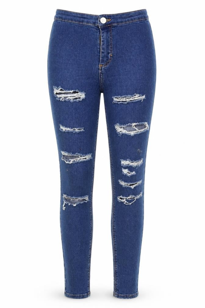 Womens UK Size 26 in Topshop Regular Fit Skinny Blue Jeans