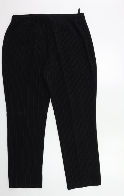 Womens UK Size 18 Etam Regular Fit  Black Trousers