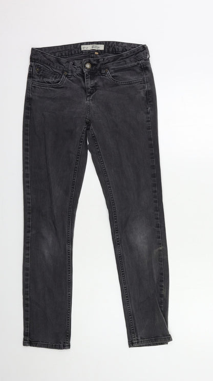 Topshop Womens Grey  Denim Skinny Jeans Size 26 in L30 in