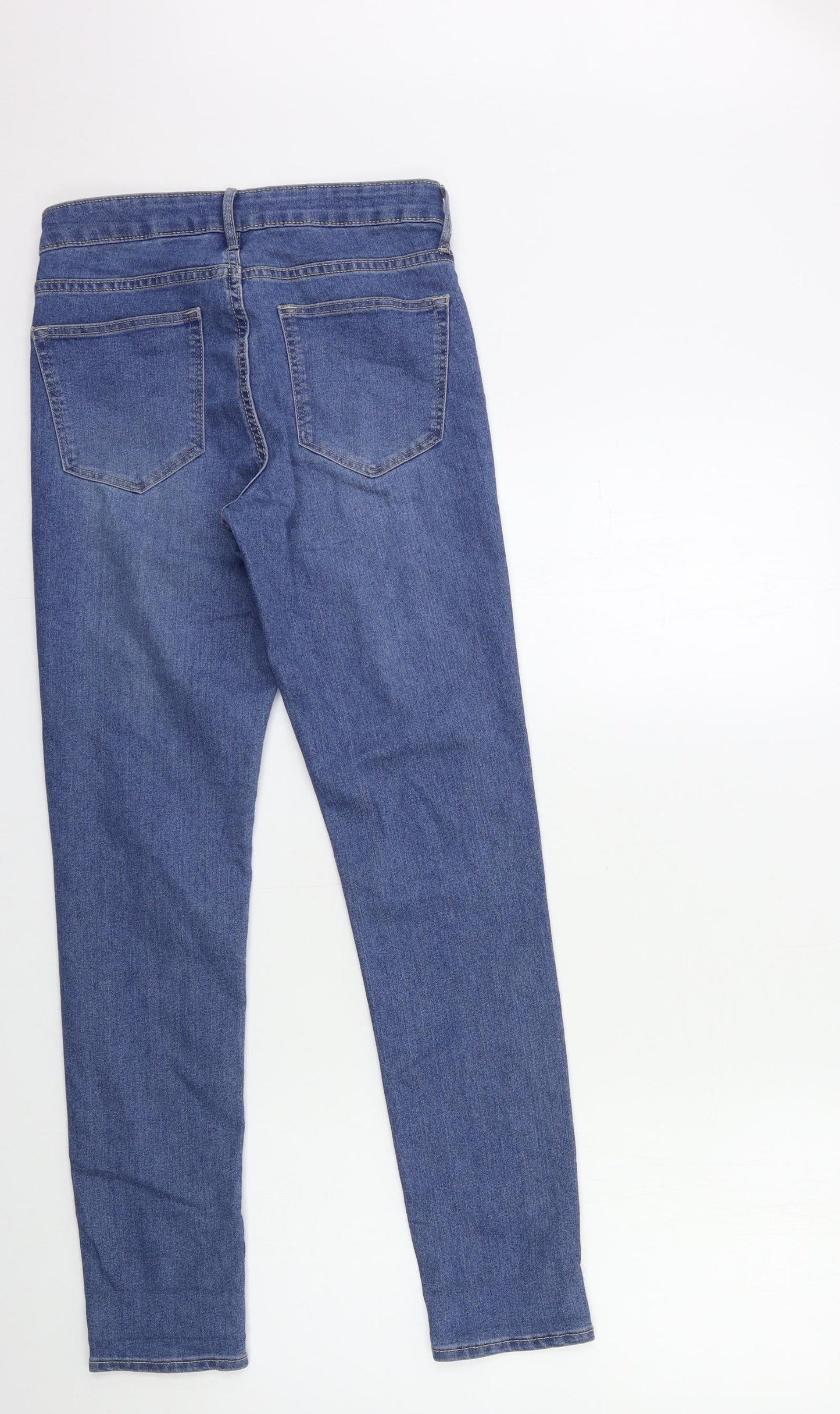 Womens UK Size 27 in H&M Regular Fit Skinny Blue Jeans