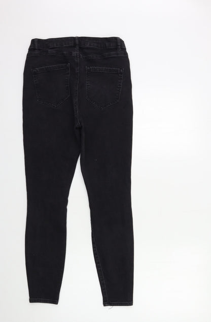 Womens UK Size 12 365 Denim Regular Fit Skinny Black Jeans