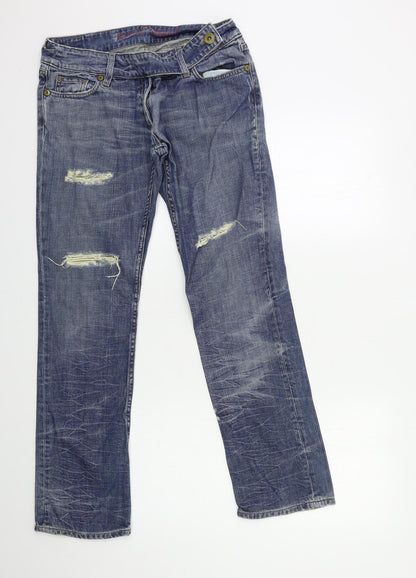 Womens UK Size 30 in Preworn Regular Fit Skinny Blue Jeans