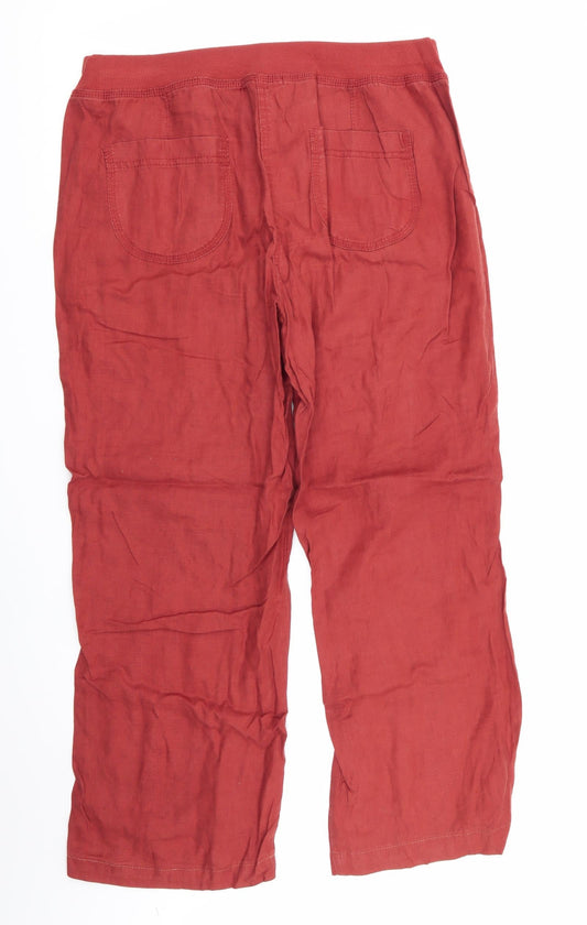 Womens UK Size 12 M&S Regular Fit  Orange Trousers