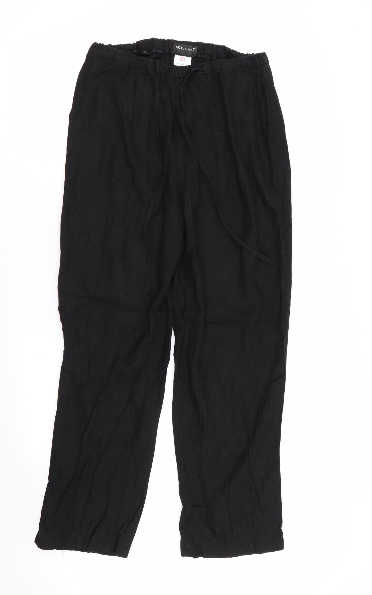 Womens UK Size 14 sky designs Regular Fit  Black Trousers