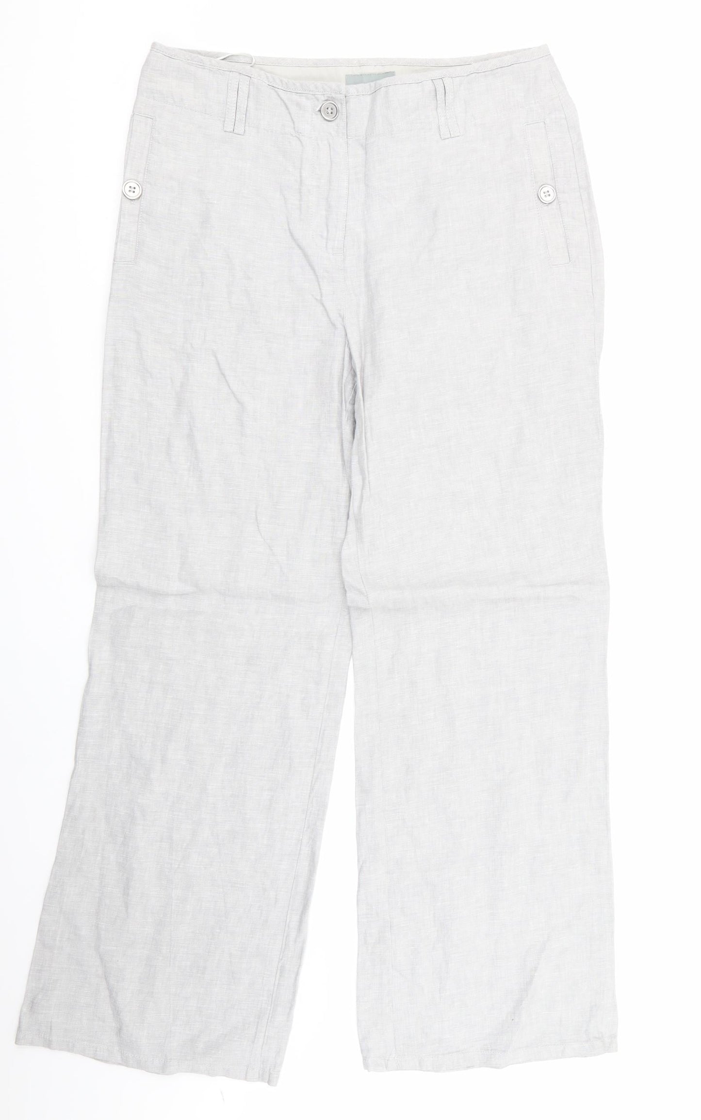 Womens UK Size 10 Per Una Regular Fit  Grey Trousers