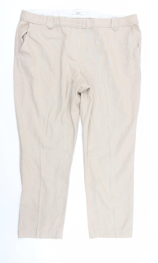 Asda George Womens Beige   Trousers  Size 36 in L29 in