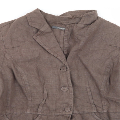 Womens UK Size L Preworn Regular Brown Blazer