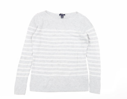Gap Womens Grey Striped  Pullover Jumper Size S