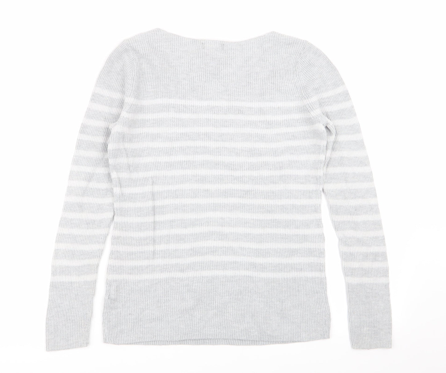 Gap Womens Grey Striped  Pullover Jumper Size S