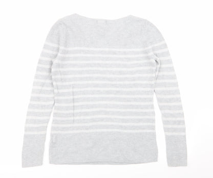 Gap Womens Grey Striped  Pullover Jumper Size S