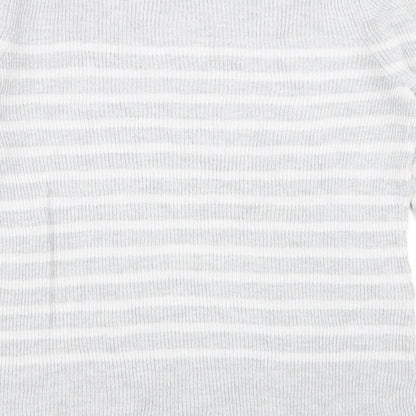 Gap Womens Grey Striped  Pullover Jumper Size S