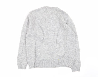 Asda George Womens Grey Floral  Pullover Jumper Size 12