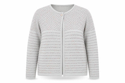 I odena Womens Grey Striped  Cardigan Jumper Size 18