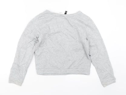 H&M Womens Grey   Pullover Sweatshirt Size XS