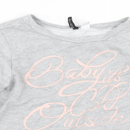 H&M Womens Grey   Pullover Sweatshirt Size XS